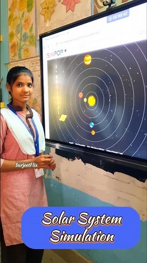 Solar System Simulation explained by Student | #solarsystem #shorts #shortsfeed #smartlearning #yt