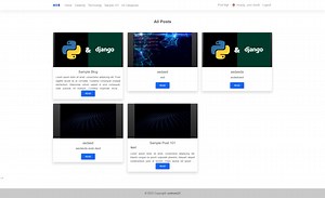Simple Blog Site in Python using Django Free Source Code
