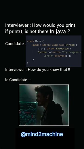 How to Print in Java Without print() 🤯 | Interview Question | #shorts #sort #education #coding #dsa