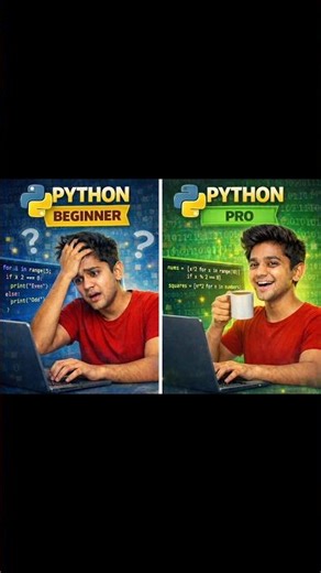 Python Beginner to Pro in 30 seconds 😱 | List Comprehension Trick #shorts #coding #learnpython