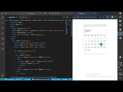 part 1: Building a Custom Date Picker Calendar with Javascript