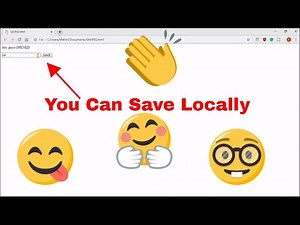 How to SAVE DATA/INFORMATION in JavaScript/HTML