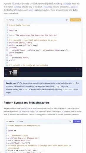Python RegEx - Regular Expressions, Pattern Matching, Search, Replace — in 30 seconds #Tech #Learn