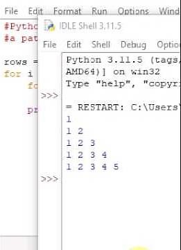 python program to print pattern using nested loop