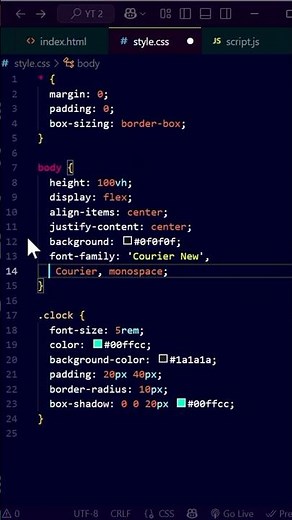 Build a Digital Clock Using HTML CSS & JavaScript | Beginner Project