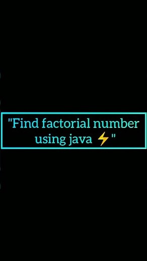 Factorial Program in Java 😎 | Logic in 10 Seconds. #shorts #java #viralshorts #programming