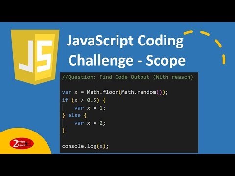 Javascript Coding Challenge : Find Code Output (Concept - Scoping) - Episode 1