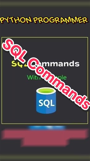 Learning SQL Commands with Example #python #pythontutorial #pythonforbeginners #pythonprogrammer #SQL