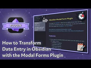 Obsidian Modal Forms Plugin: How to Transform your Data Entry in Obsidian