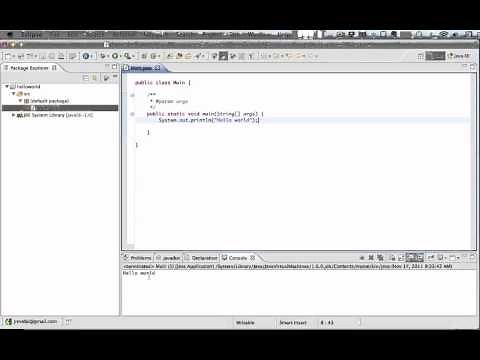 Eclipse Java 'Hello World' Introduction Tutorial