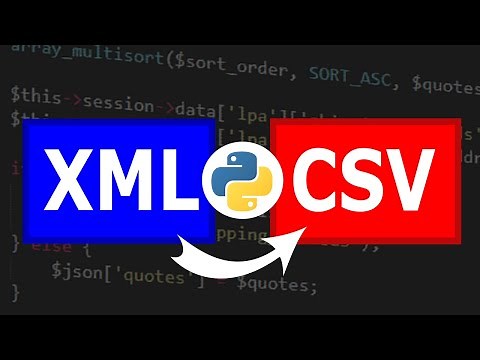 Convert XML to CSV in Python | Python Tutorial