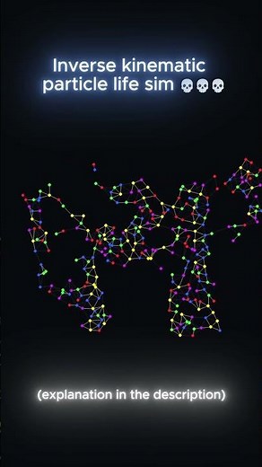 Chemical bond particle life | procedural animation (IK) #programming #testing #coding