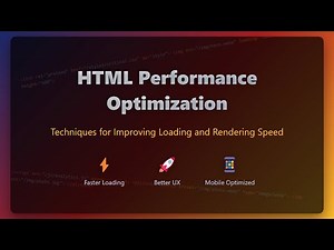 🚀 HTML Performance Optimization: Boost Website Speed & Core Web Vitals