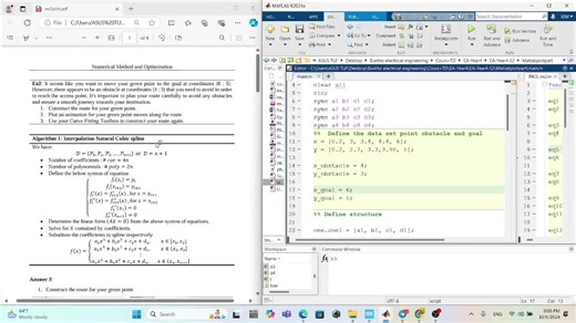 Natural Cubic Spline Interpolation in MATLAB