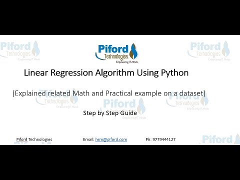Linear Regression Algorithm | Linear Regression Using Python