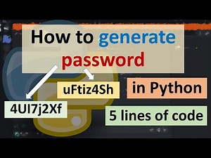How to generate password in Python