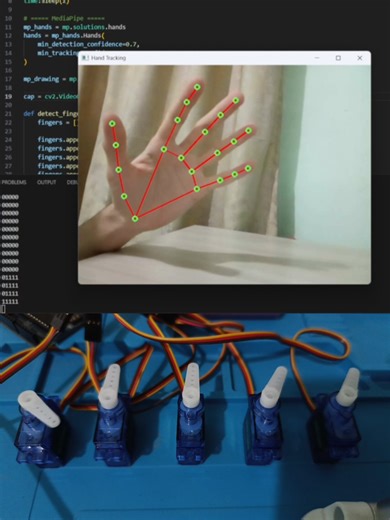 Real-Time Servo Actuation with Python and MediaPipe