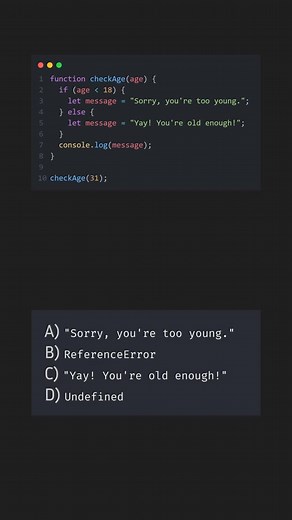 Can You Guess the Output? | Block Scope #javascript #frontend #interview #snackjs | Laskenta Technologies Limited