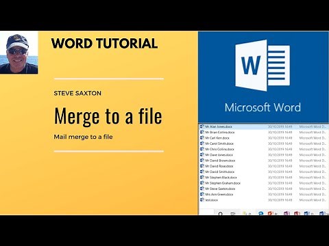 How to use Microsoft Word's mail merge feature to merge into individual files.