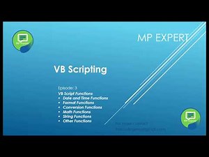 VB Script Episode: 3 (Date, Time, Format, Conversion, Math, String etc functions))
