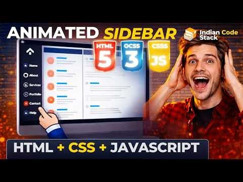 Smooth Animated Navigation Sidebar | Responsive Web Components