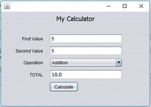 Basic Calculator Using Java with GUI