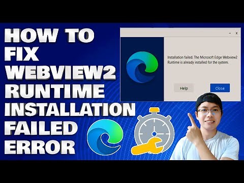 How To Fix WebView2 Runtime Installation Failed Error