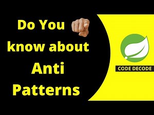 What is Anti Pattern in Java Spring | Interview Questions and Answers | Code Decode