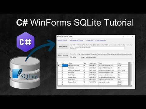 Learn to build SQLite WinForms GUI Apps using C# (CSharp) Tutorial for Absolute Beginner