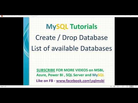 MySQL Tutorials | Create or Drop databases in MySQL