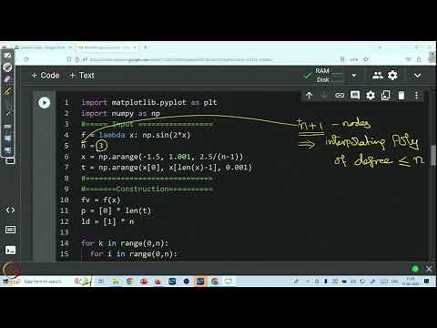 Week 9 : Lecture 43 : Polynomial Interpolation: Implementation of Lagrange Form as Python Code