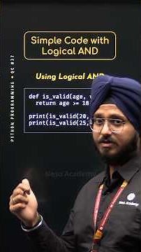 Simple Code with Logical AND #Python #NesoAcademy #QuickConcepts