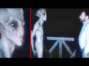 Strange Video reveals GREY ALIEN interacting with a Human, 2017 👽 Real Video ?!