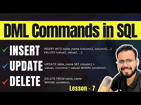 INSERT UPDATE, DELETE & ALTER Table in SQL With Example | DML Operations SQL Complete Course 2025