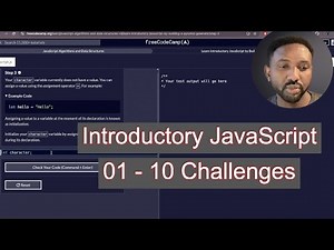 Step-by-Step FreeCodeCamp JavaScript Tutorial: first 10 Easy Beginner Challenges!