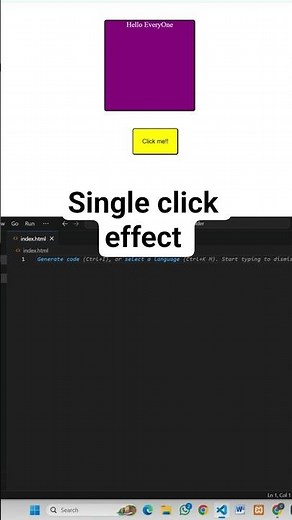 Single Click Event in JavaScript | onclick Example | Code Skillzz