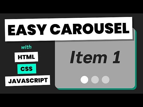 How to Create a Carousel (Basic) - HTML, CSS & JavaScript Web Design Tutorial