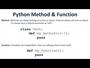 What is Methods and Functions in Python