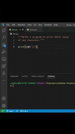 Python Tutorial: How to Print ASCII Values of Characters