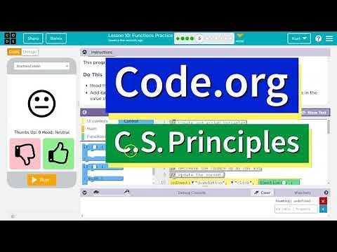 Code.org Lesson 10.4 Functions Practice | Tutorial with Answers | Unit 4 CS Principles