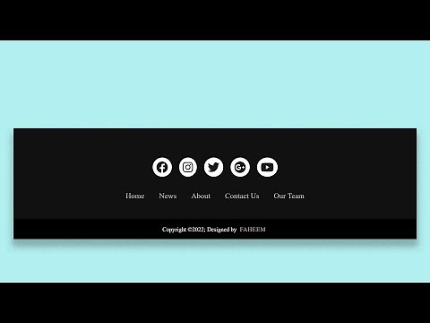 How To Add Footer in Html Website