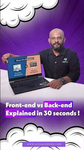 Front-end vs Back-end Explained in 30 Seconds | Web Development Basics 💻#coding #programming
