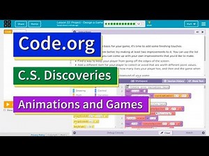 Code.org Lesson 28.11 Project - Design a Game | Tutorial with Answers | C.S. Discoveries Unit 3