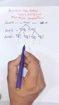 Recursion Tree Method Explained 🔥 | T(n)=2T(n/2)+n | Master Theorem Example | Algorithm #dsa