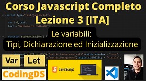 Corso Javascript Completo – Lezione 2 e 3 - CodingDS