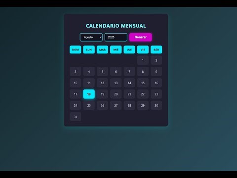 🗓️ Aprende a programar un calendario dinámico con JavaScript (proyecto completo)