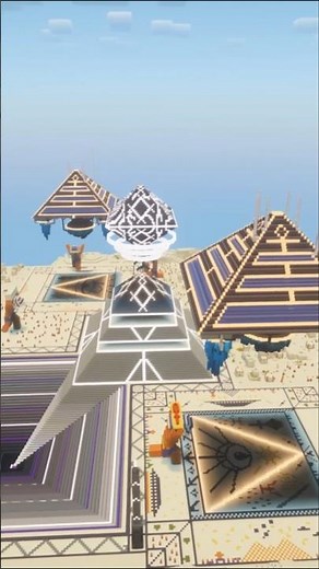 Minecraft | Alien 👽 Pyramids Base Build Timelapse