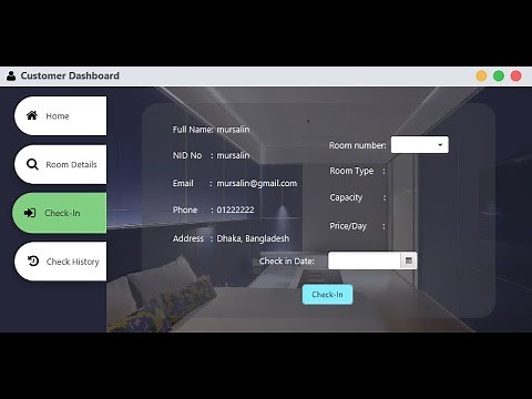 JavaFX Hotel Management System Modern Application Review