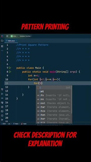 Learn Star Patterns in just 27 seconds! #devjava #codinglife #patterns