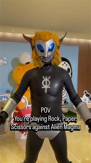Alien Magma challenges you to Rock-paper-scissors!